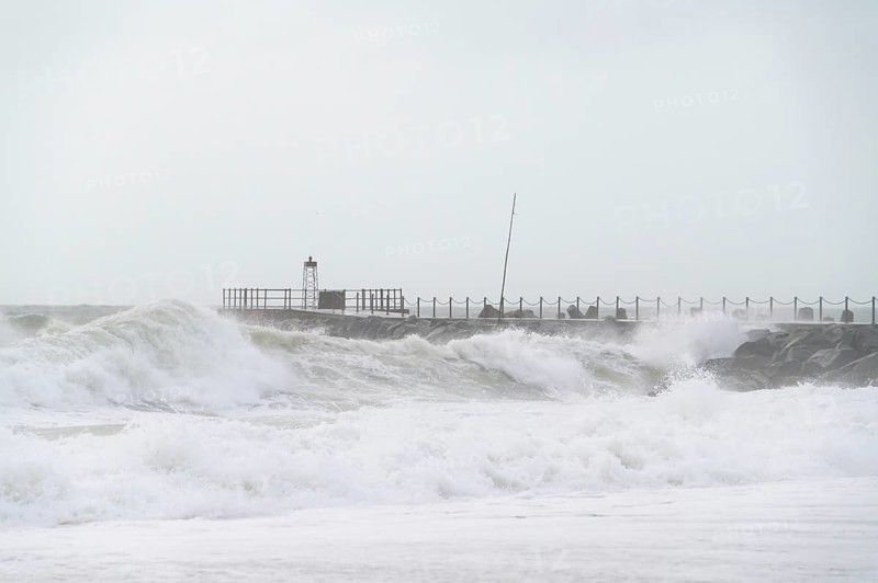 Pier at storm