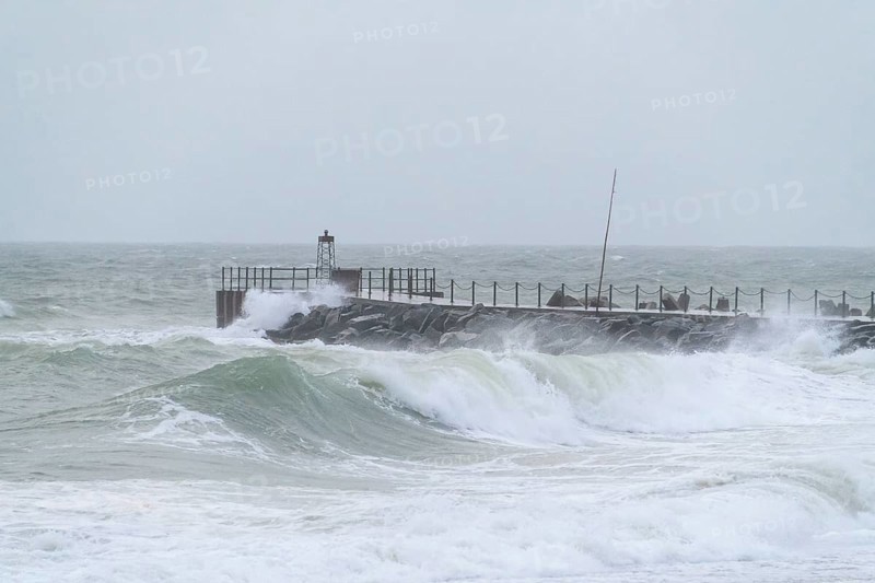 Pier at storm