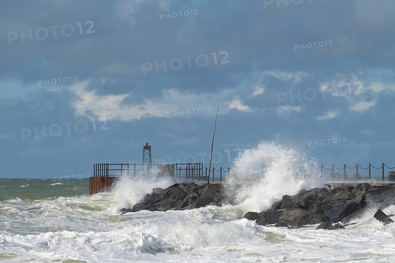Pier at storm