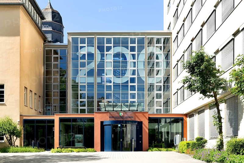 Main building and foyer of the Arnsberg district government