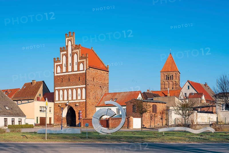 Mill Gate and Church of St. Thomas in Tribsees