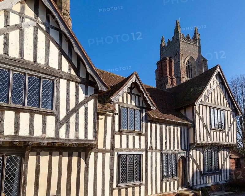 Historic timber framed Tudor buildings