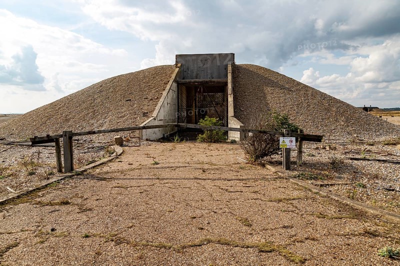 Abandoned military bomb testing buildings