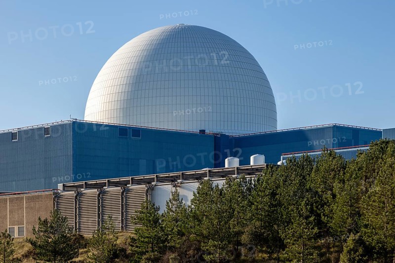 White dome PWR Pressurised Water Reactor nuclear power station