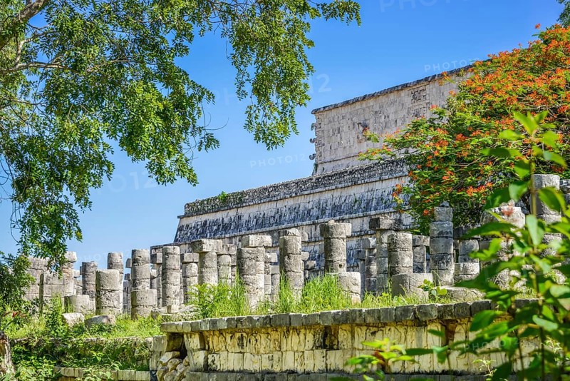 Warrior Temple Templo de los Guerreros with the Hall of 1000 Pillars