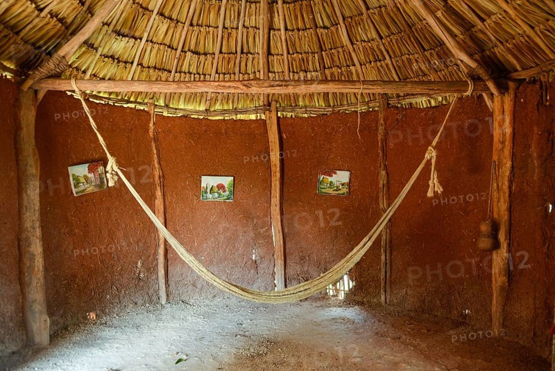 Poor hut of a former farmer