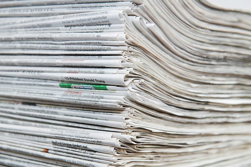 Stack of newspapers