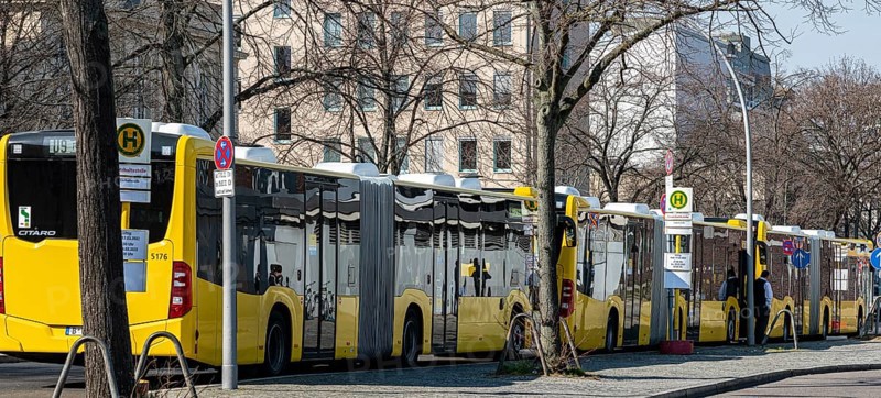 Terminal stop for Berliner Verkehrsbetriebe buses at Zoo station