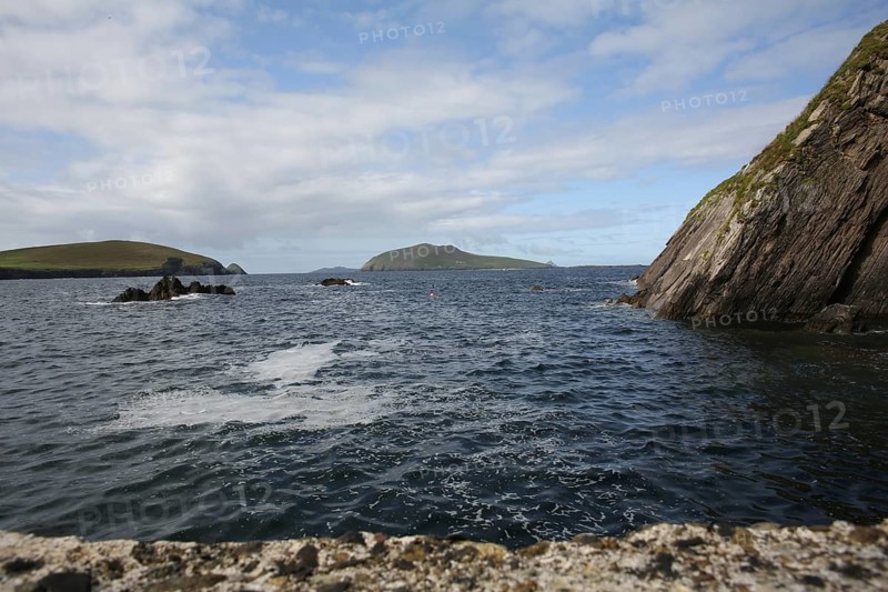 Great Blasket Island beauty as seen from seaside quay of Dunquin on Dingle peninsula. County Kerry