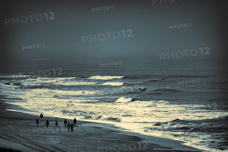 Walkers on the North Sea coast