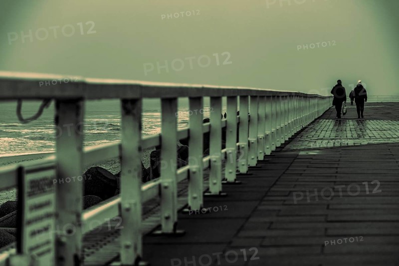 Walkers on the North Sea coast
