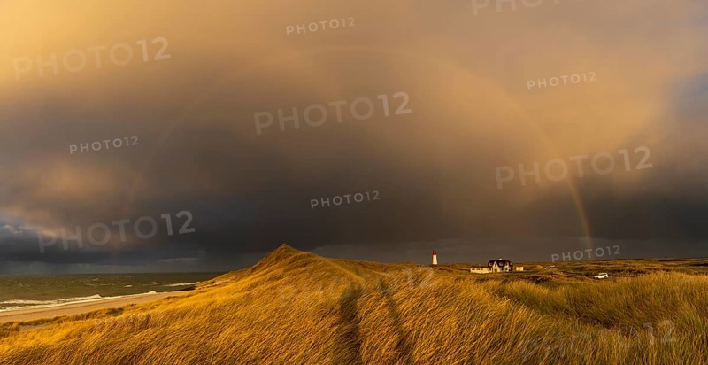 Dune Landscape with Rainbow and List-ost Lighthouse