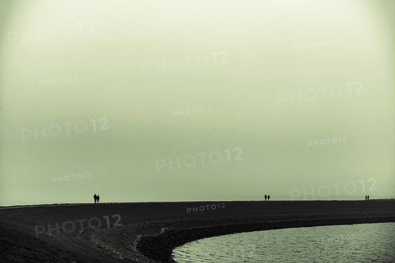 Walkers on the North Sea coast