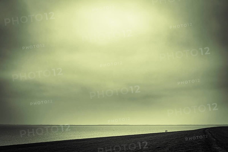 Walkers on the North Sea coast