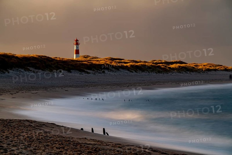 North Sea coast with List-ost lighthouse