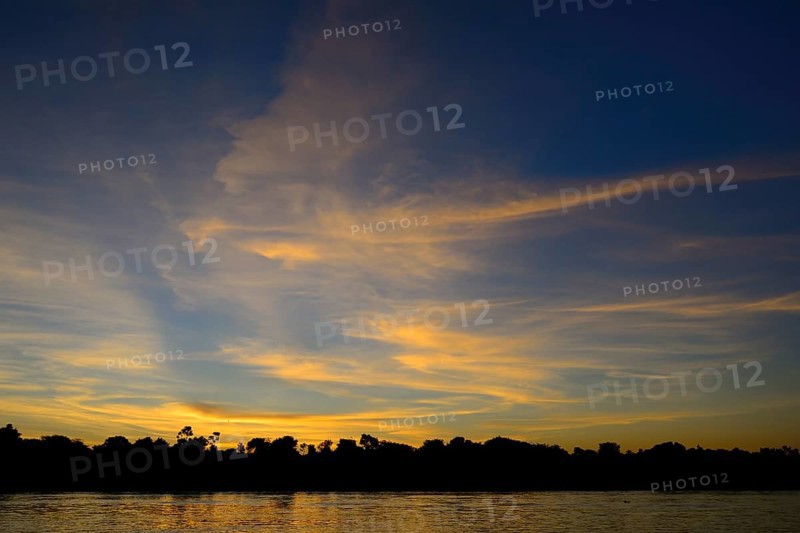 Landscape at Rio Sao Lourenco at sunset