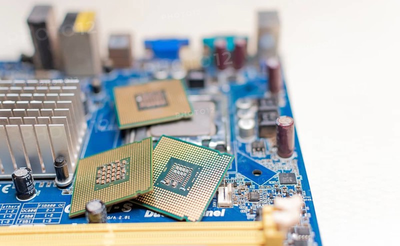 Close up of a motherboard