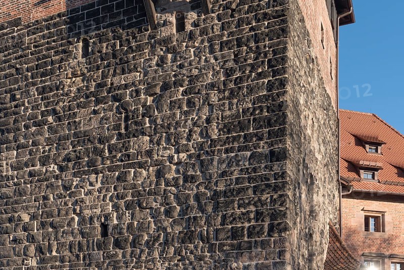 Wall structure of the historic pentagonal tower