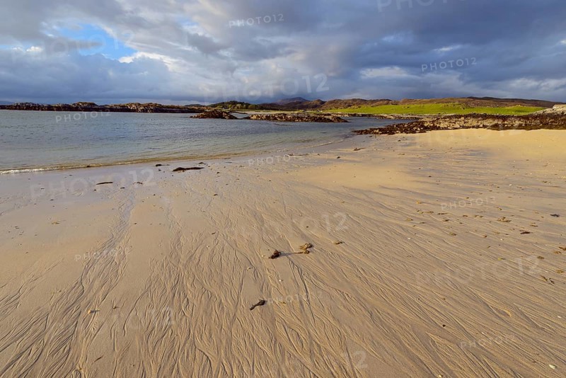 Scottish coast with beach in spring