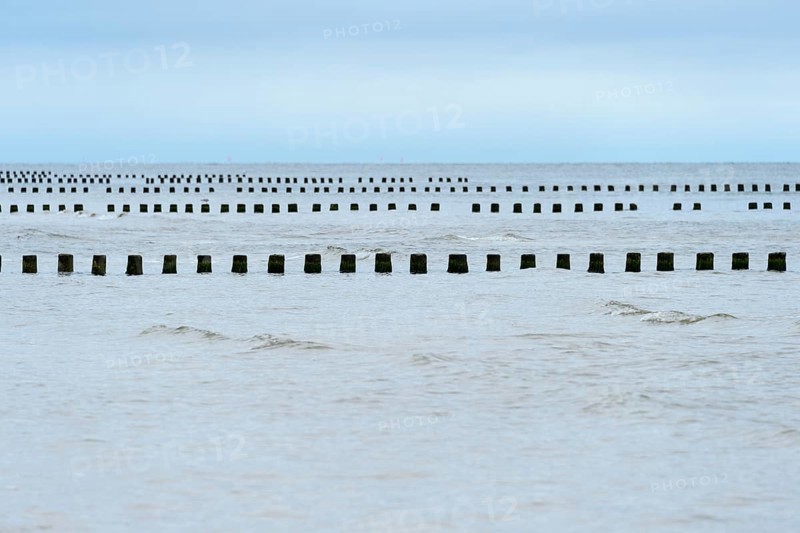Breakwater in the sea