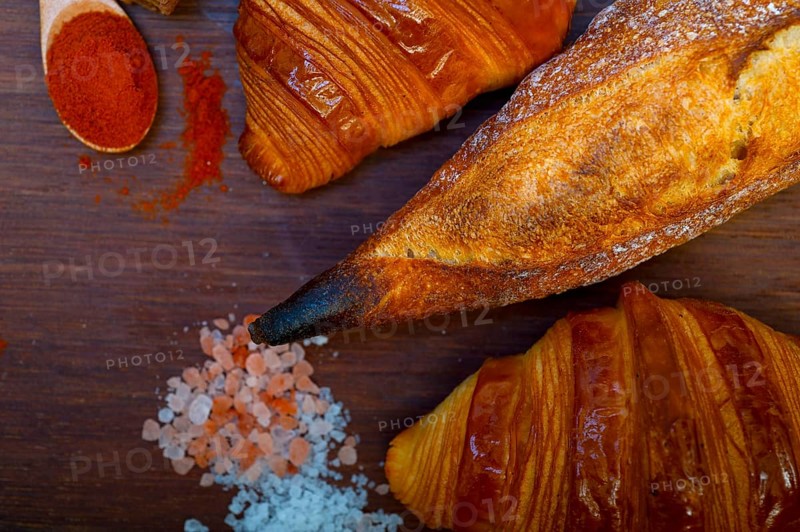 French fresh croissants and artisan baguette tradition