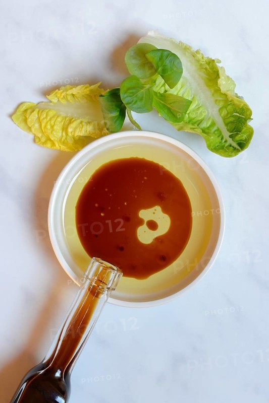 Bowl with cooking oil and aceto balsamico