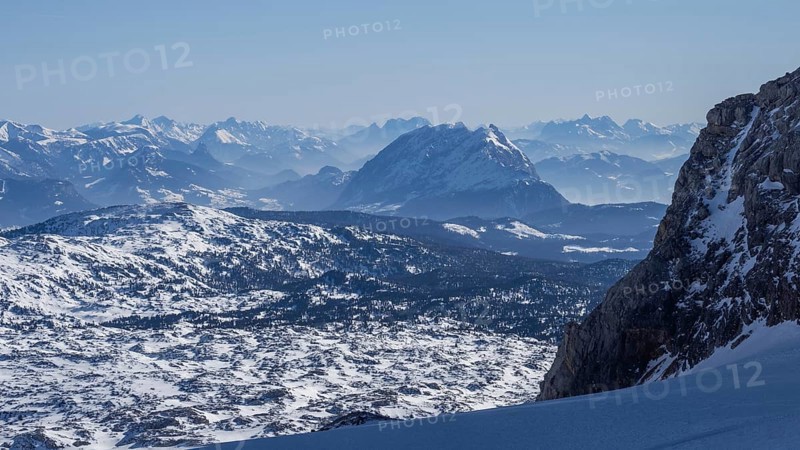 Blue sky over winter landscape