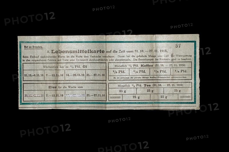 Ration card from the Dresden Council