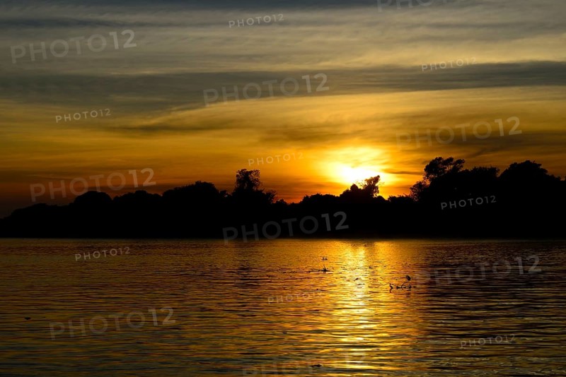 Landscape at Rio Sao Lourenco at sunrise