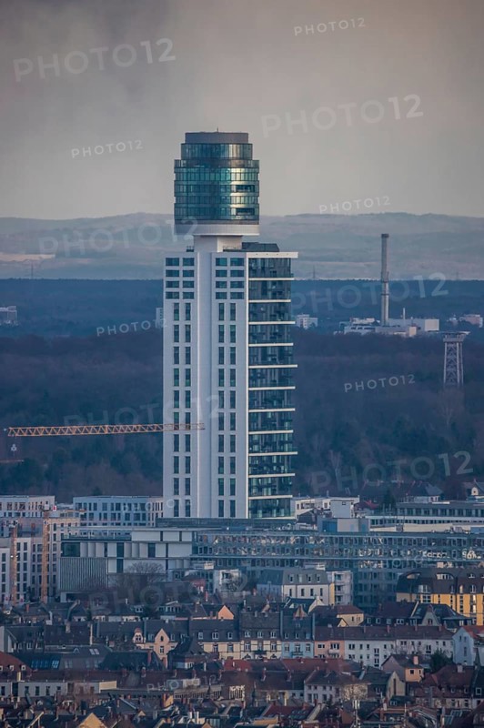 View of the Henninger tower. Frankfurt