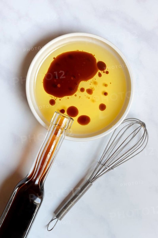 Bowl with cooking oil and aceto balsamico