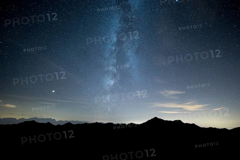 View of the Milky Way and Furka Pass Road from Portlakopf