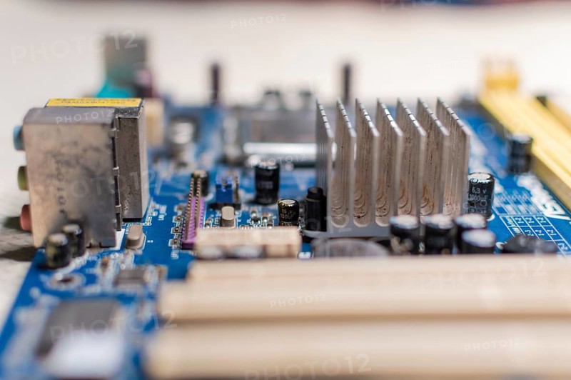 Close up of a motherboard