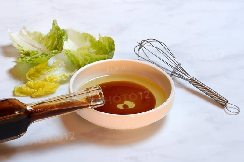 Bowl with cooking oil and aceto balsamico