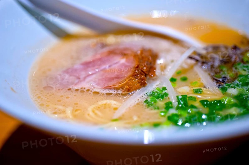 Original Japanese beef ramen noodles soup closeup