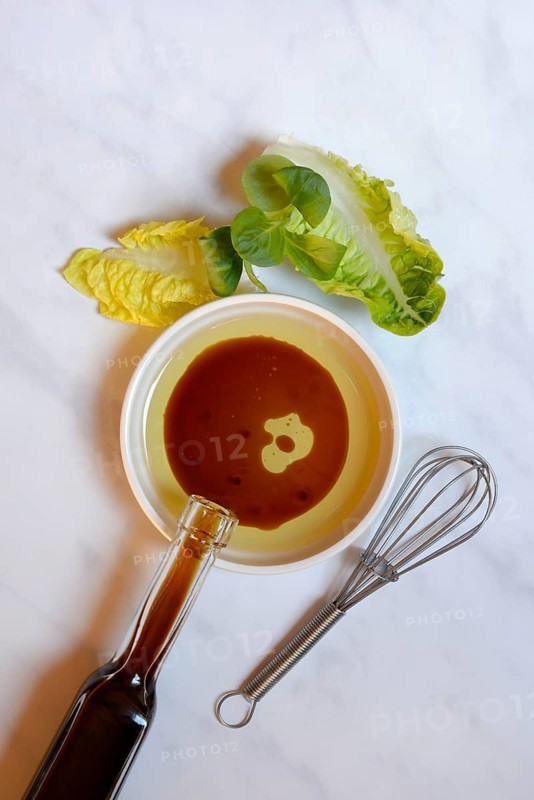 Bowl with cooking oil and aceto balsamico