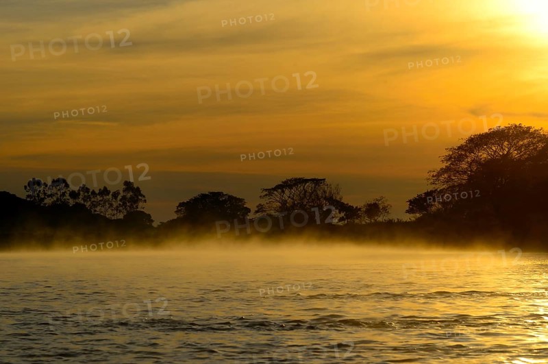 Haze on the Rio Sao Lourenco at sunrise
