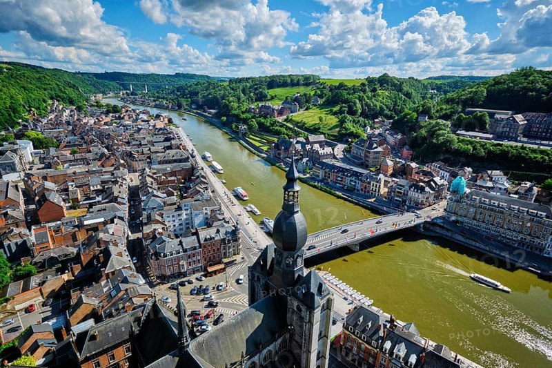 Aerial view of Dinant town