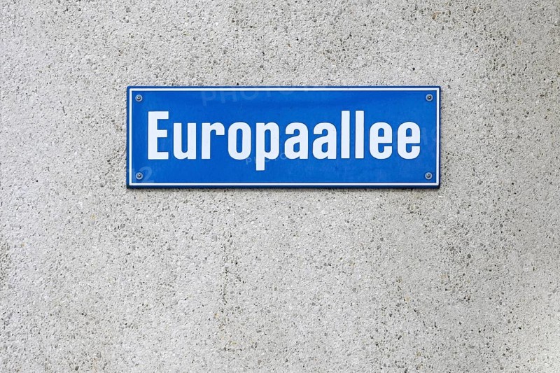 Street sign Europaallee