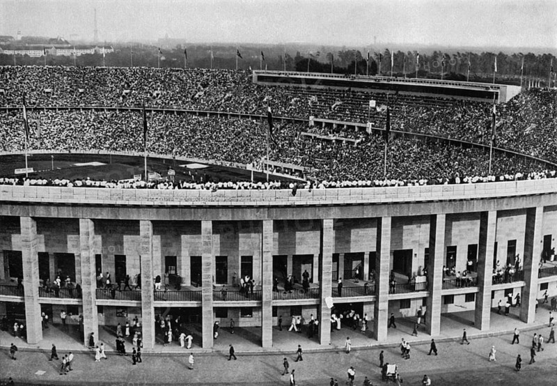The west side of the Olympiastadion