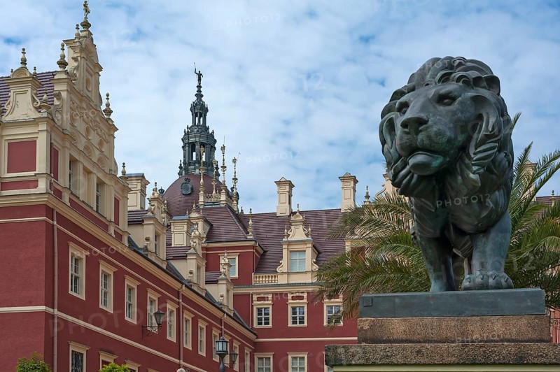 The New Muskau Palace built in the neo-Renaissance style