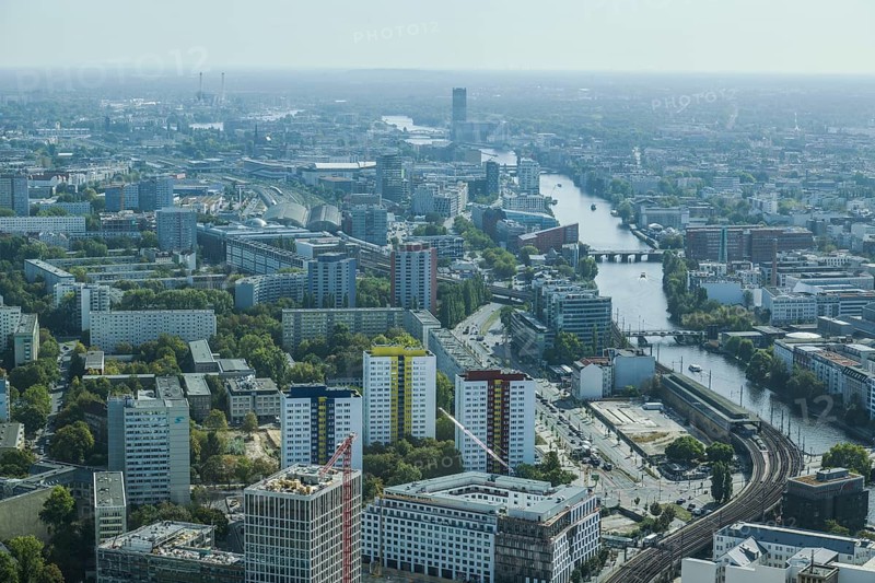 Cityscape aerial view