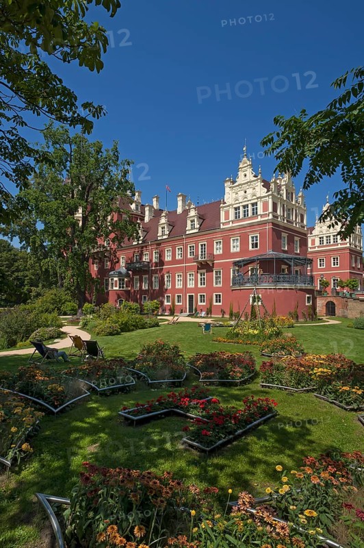 Park and the New Muskau Palace built in neo-Renaissance style