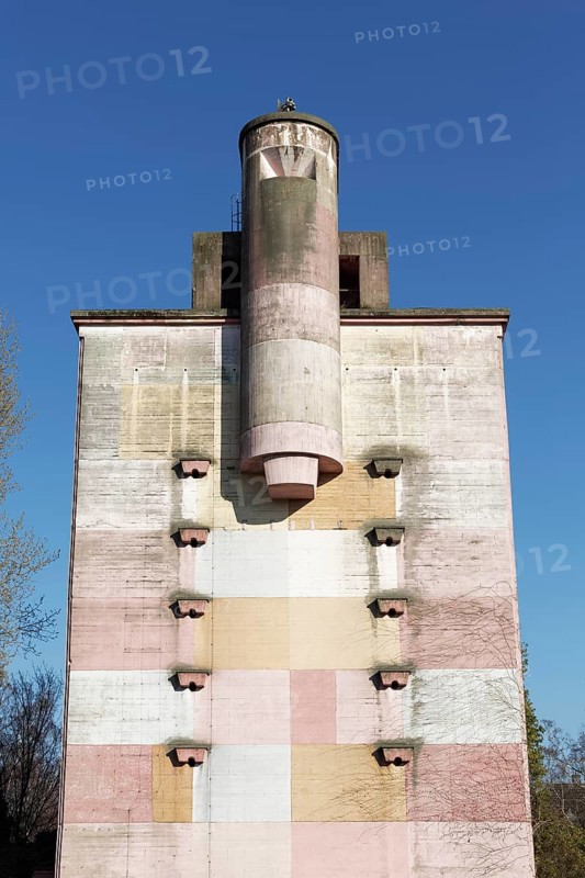 High bunker from World War 2 on the Bayer AG factory premises