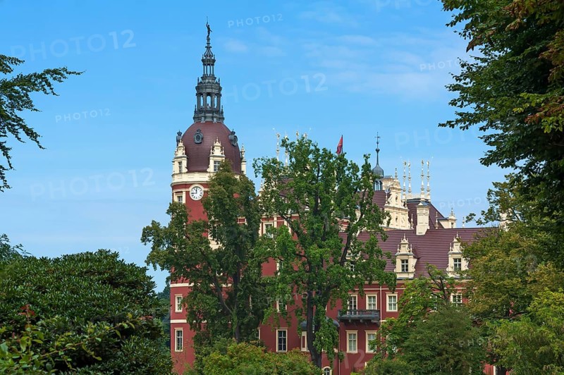 The New Muskau Palace built in the neo-Renaissance style