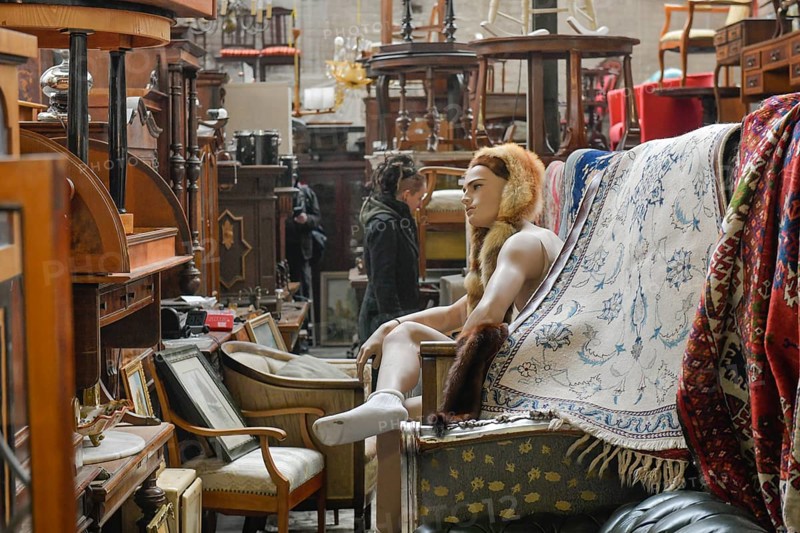 Indoor flea market at the Arena