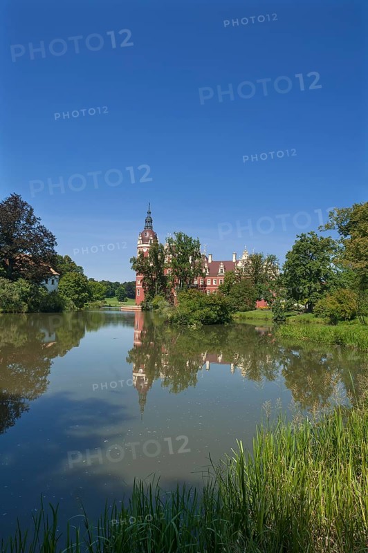 The New Muskau Palace built in the neo-Renaissance style