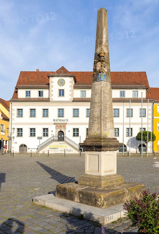 Electoral Saxon post office column on the market square