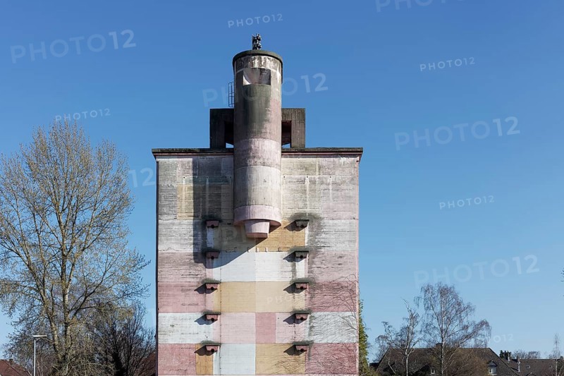 High bunker from World War 2 on the Bayer AG factory premises