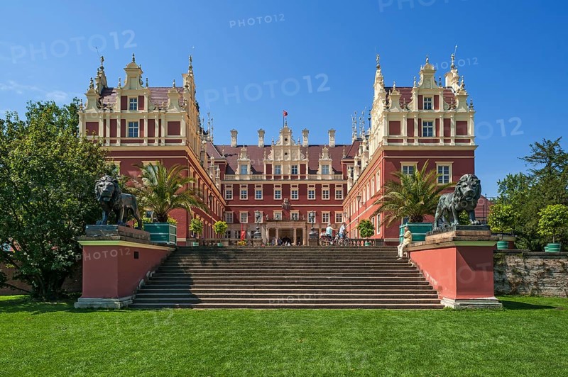 The New Muskau Palace built in neo-Renaissance style